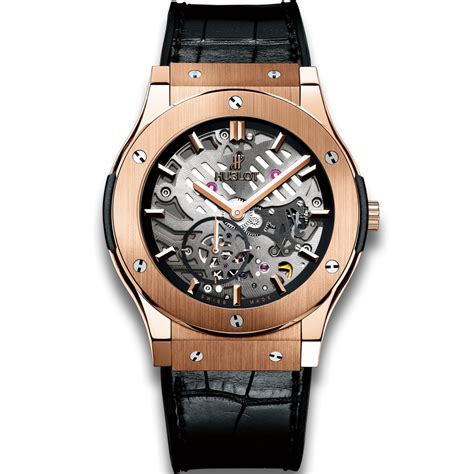 hublot skeleton gold